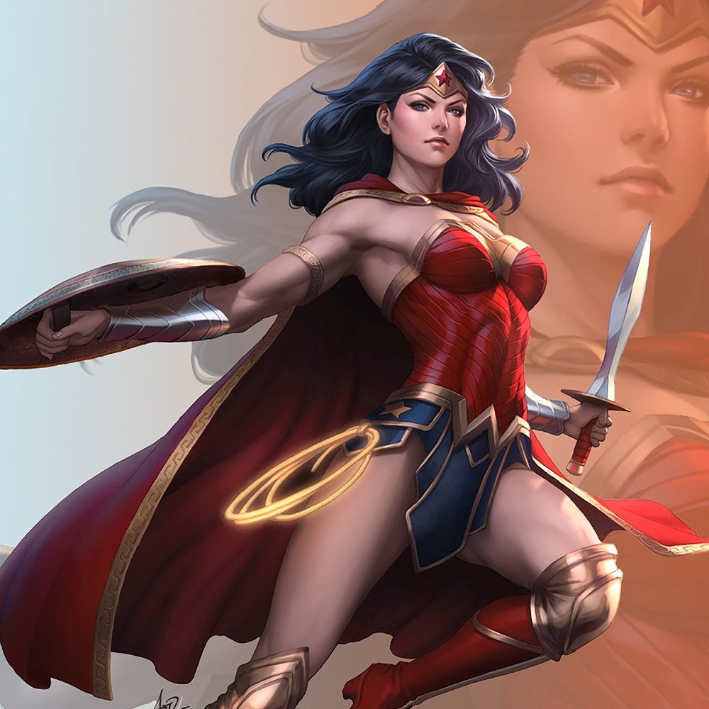 Wonder Woman silk canvas Fabric Poster (36" x 24")